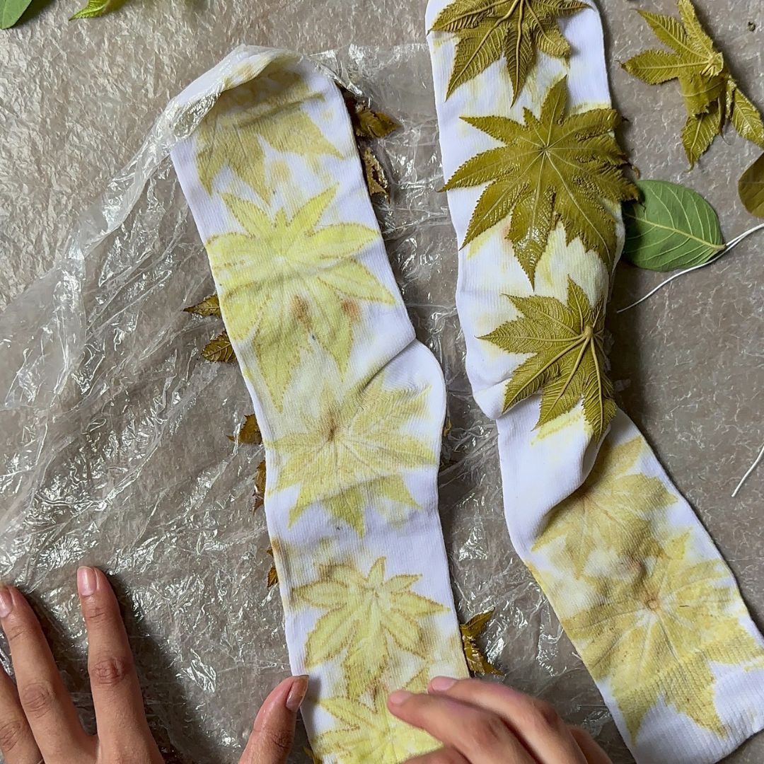 DIY series : Eco-printed socks