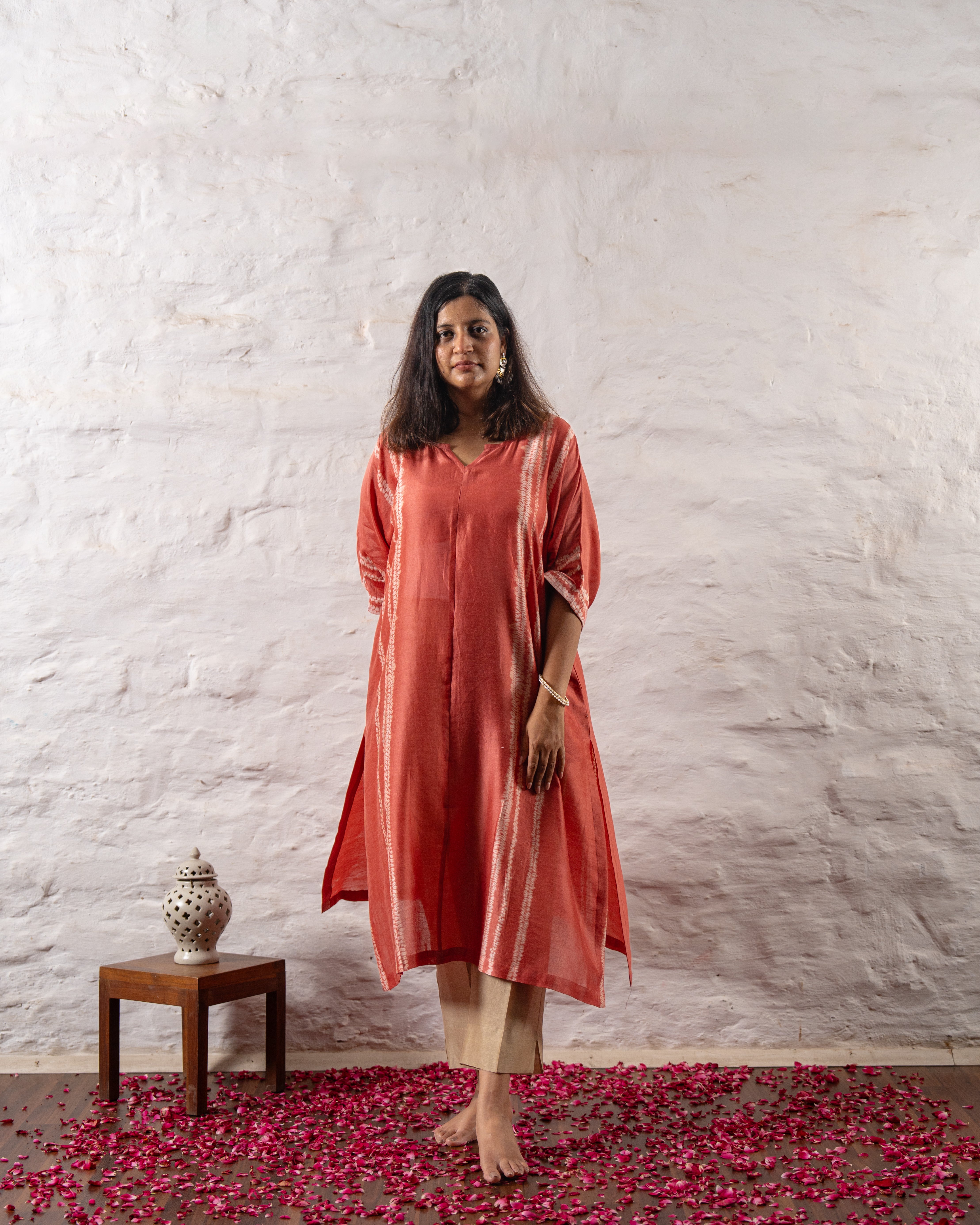 Bela Chanderi Kaftan