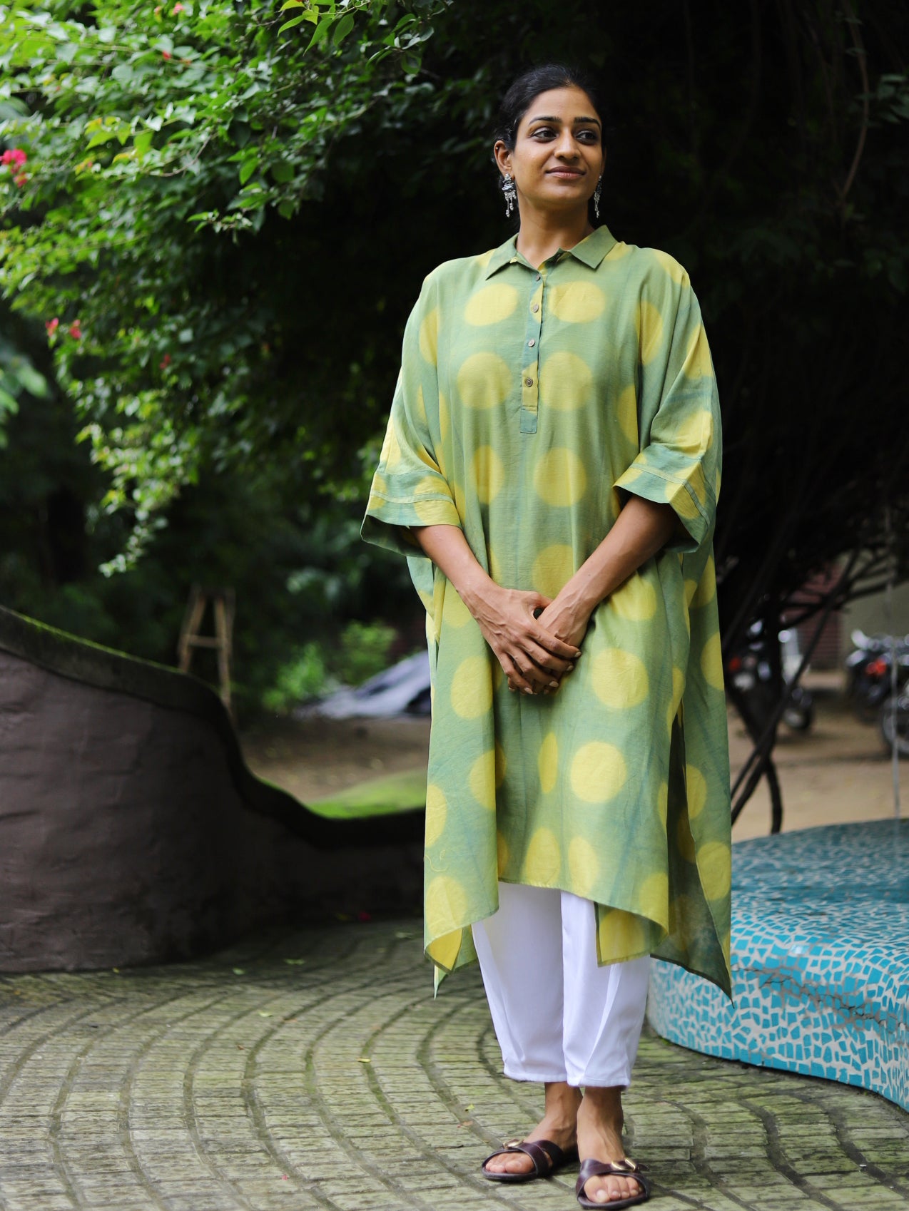 Raunak Chanderi Kaftan