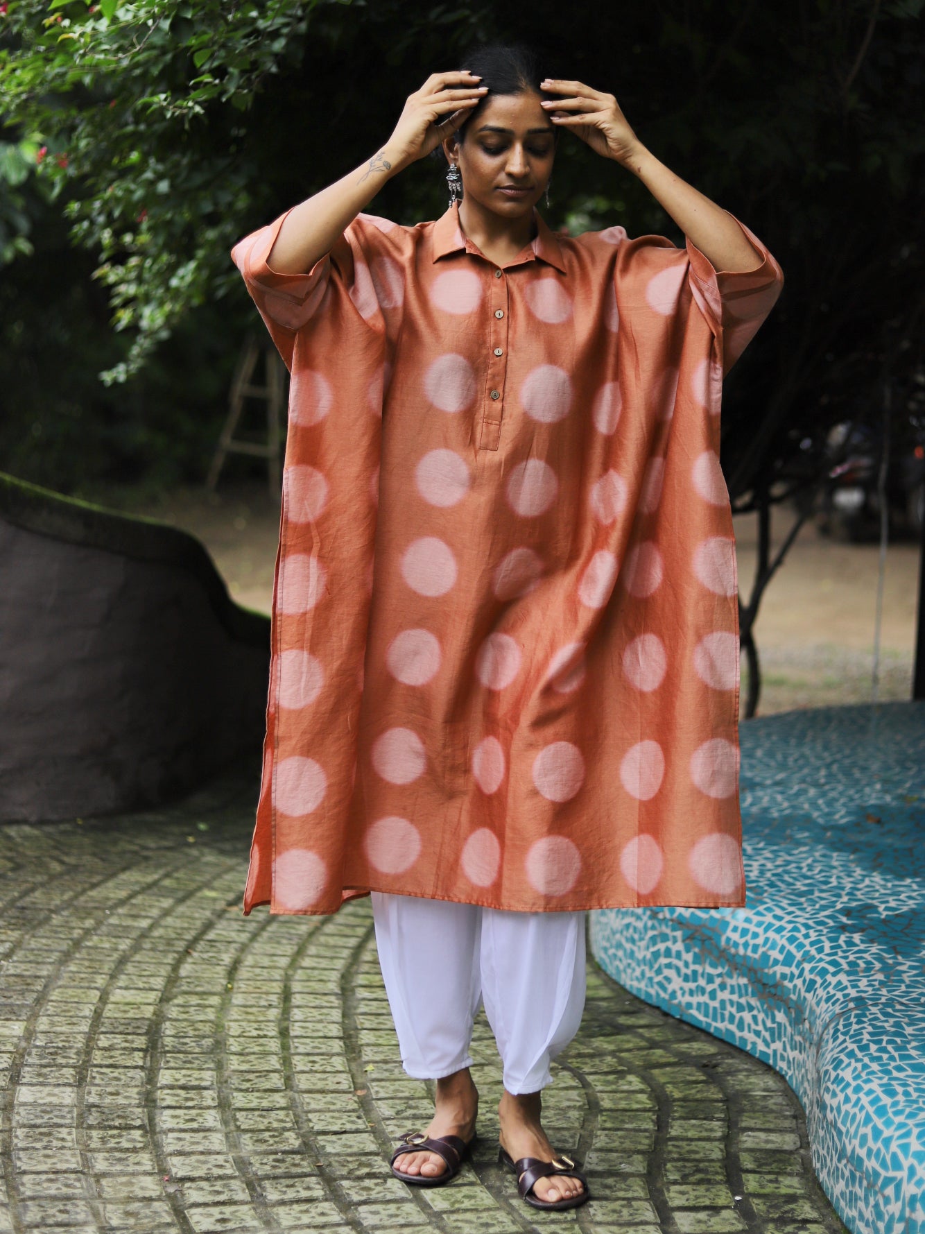 Raunak Chanderi Kaftan