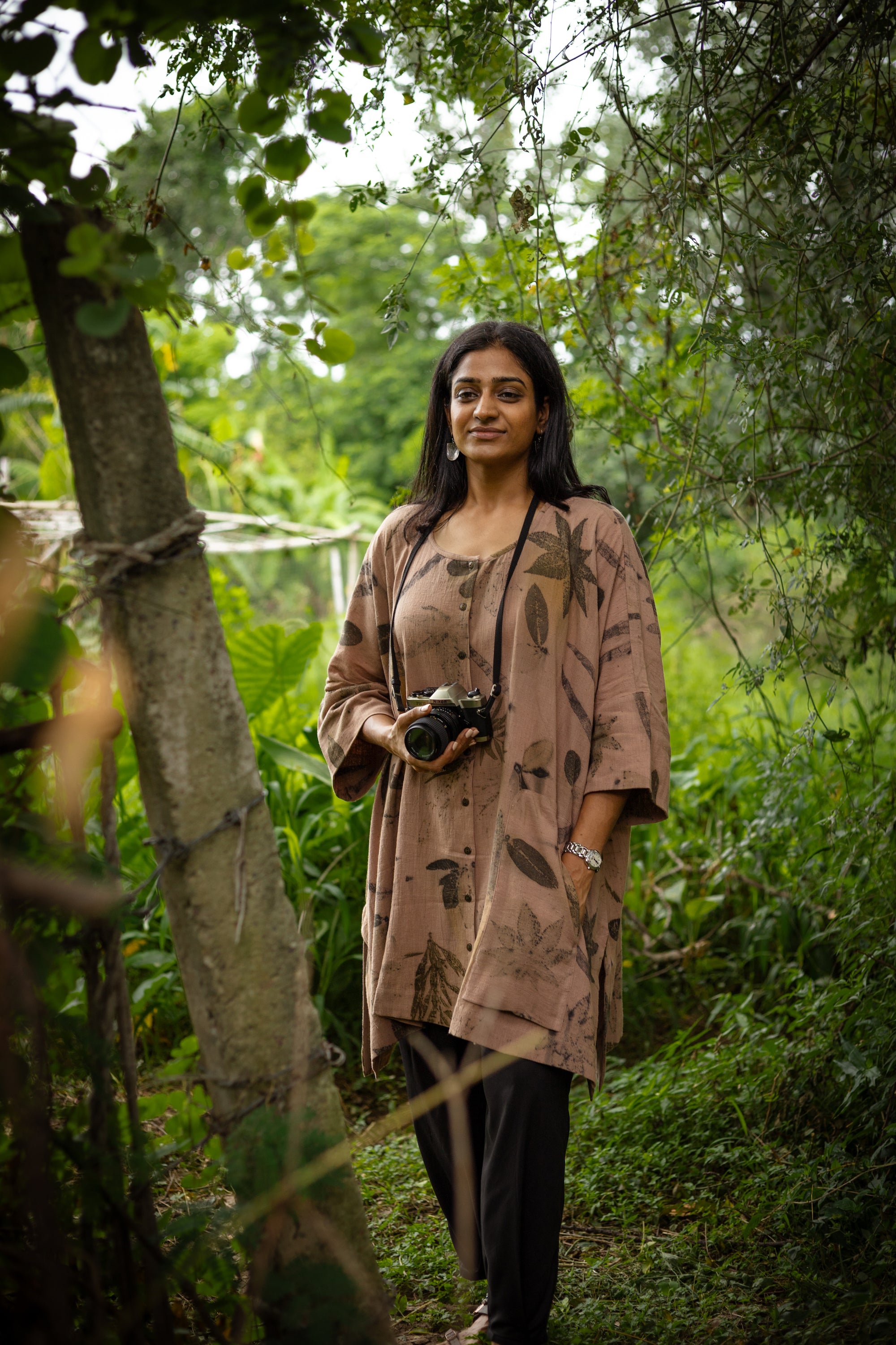 Surmai Eco-printed Kaftan Shirt