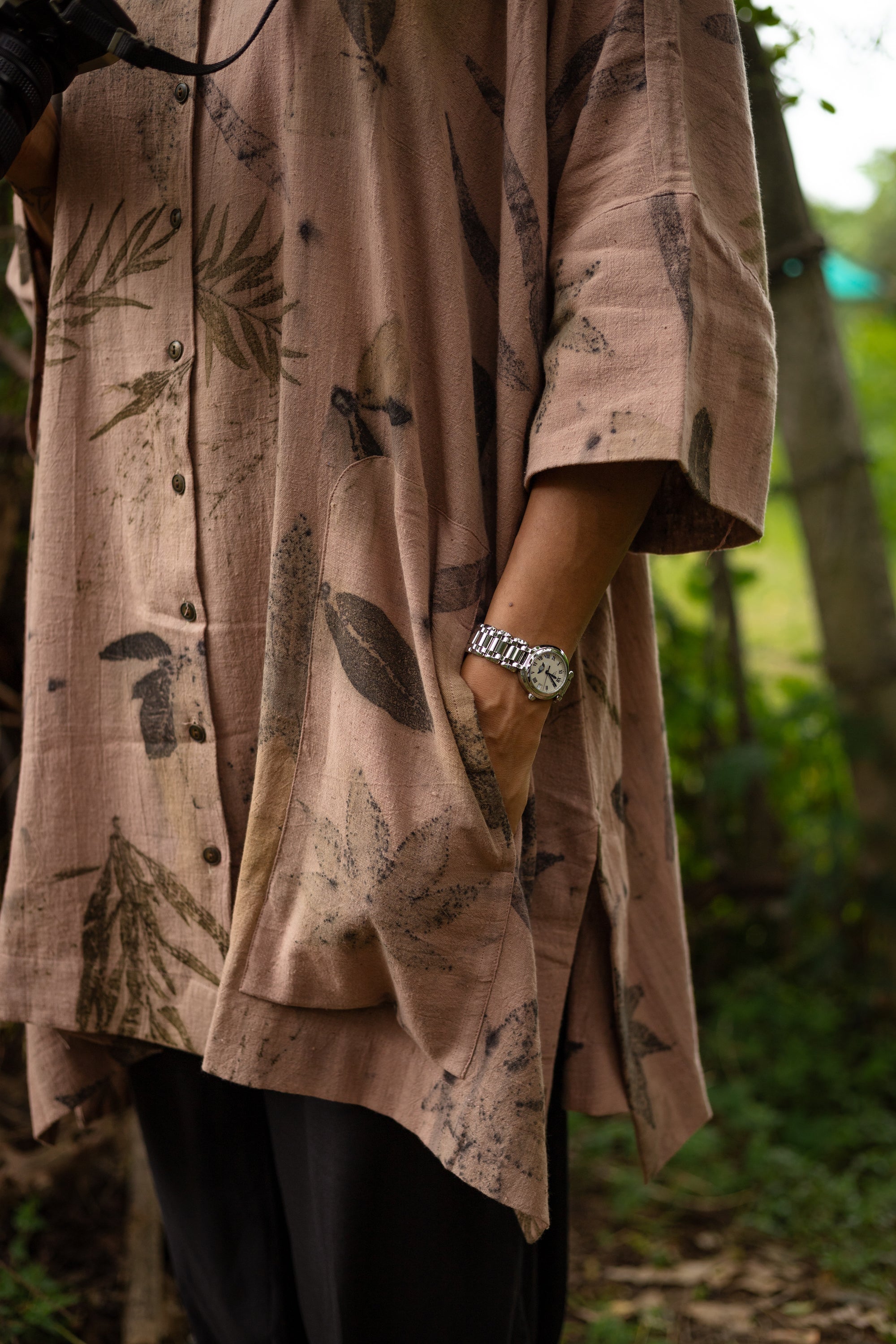 Surmai Eco-printed Kaftan Shirt