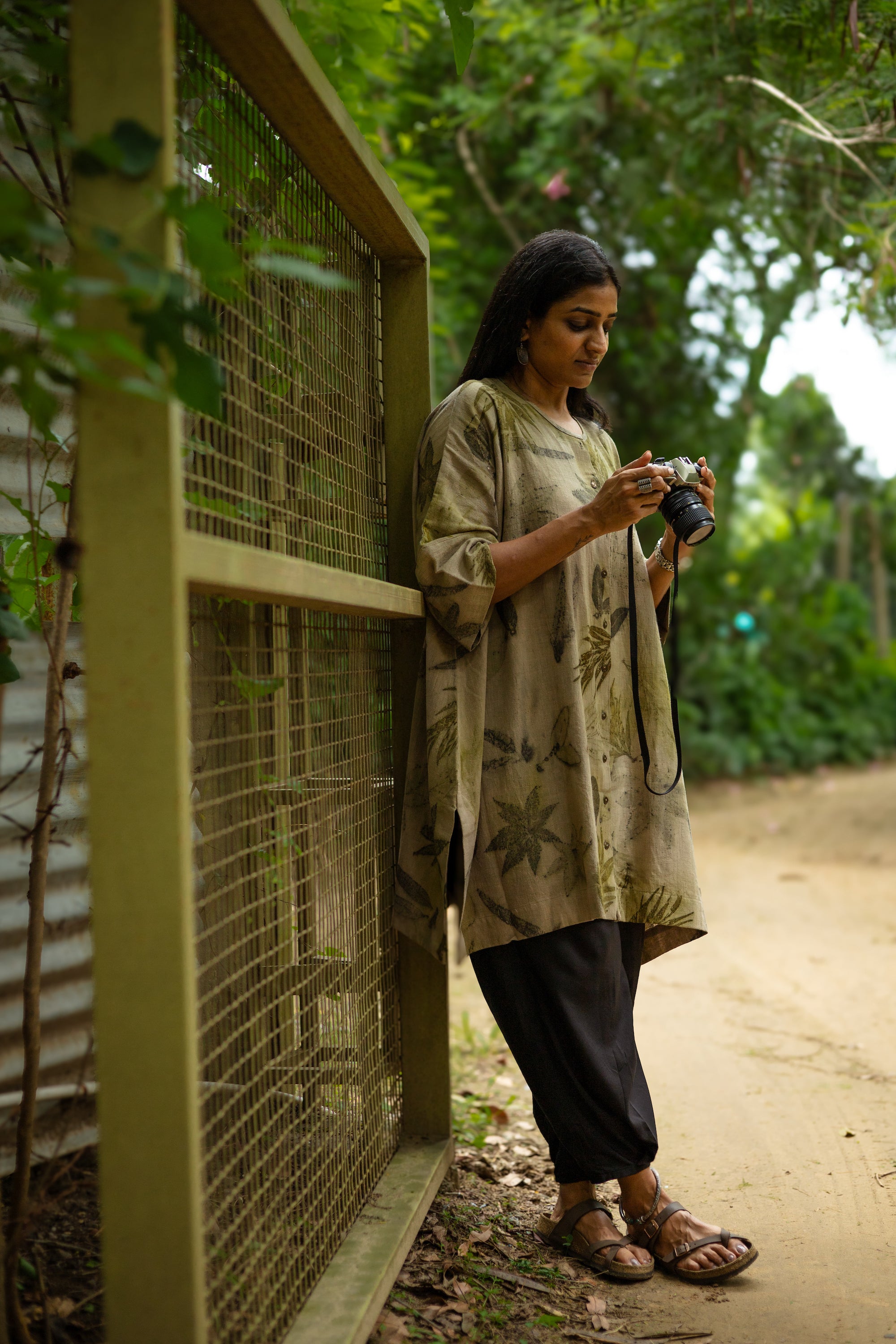 Surmai Eco-printed Kaftan Shirt