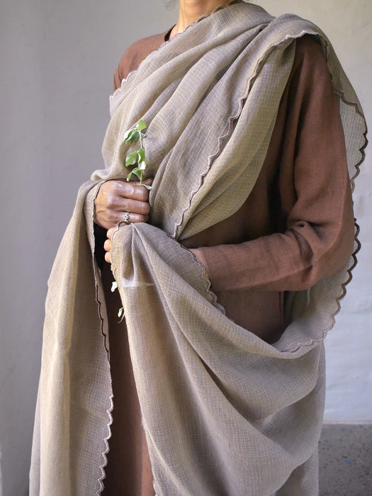 Embroidered Kota Dupatta