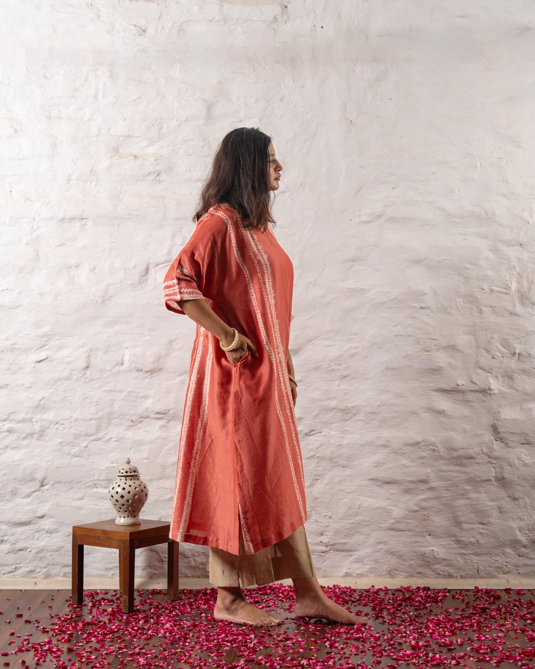 Bela Chanderi Kaftan