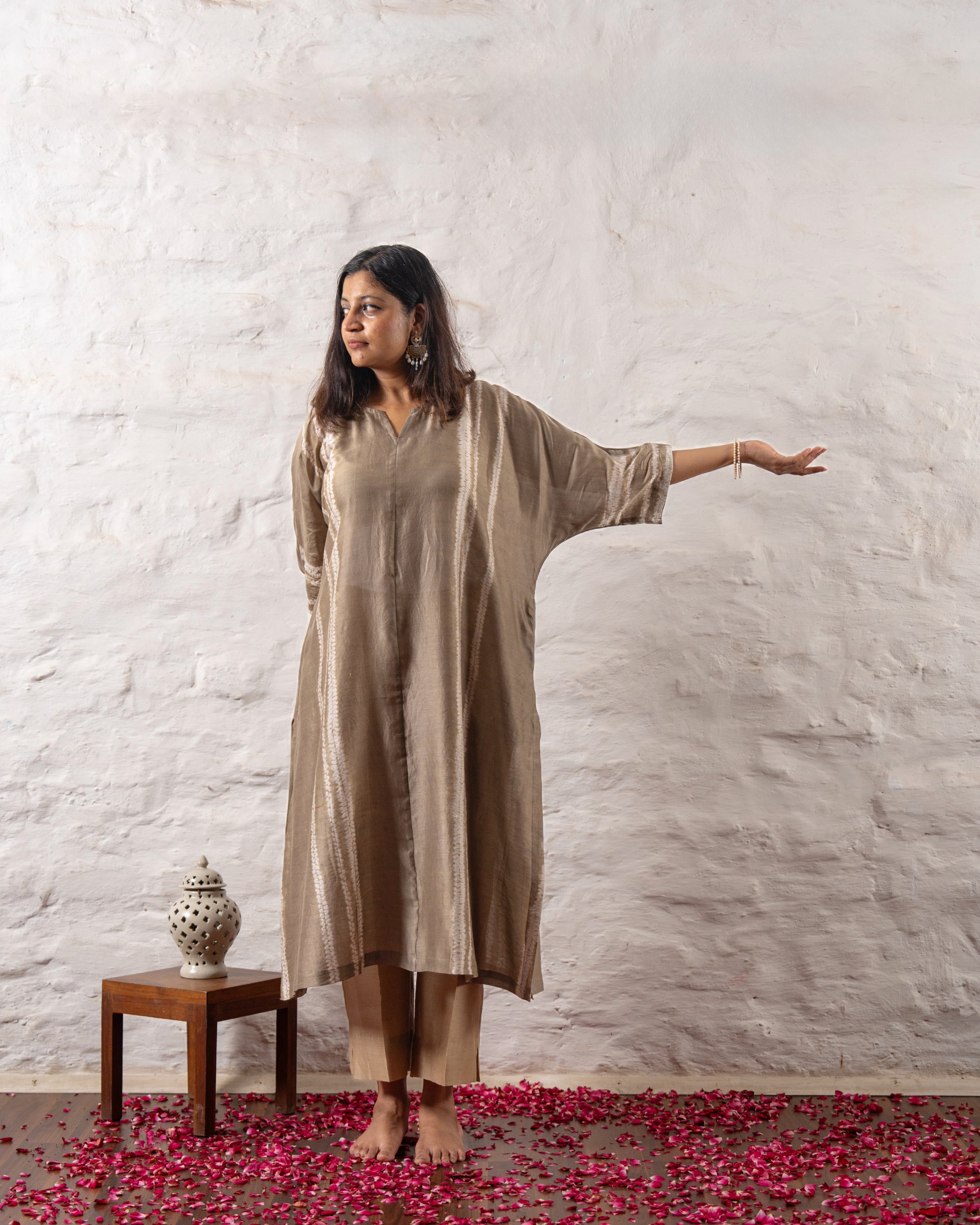 Bela Chanderi Kaftan