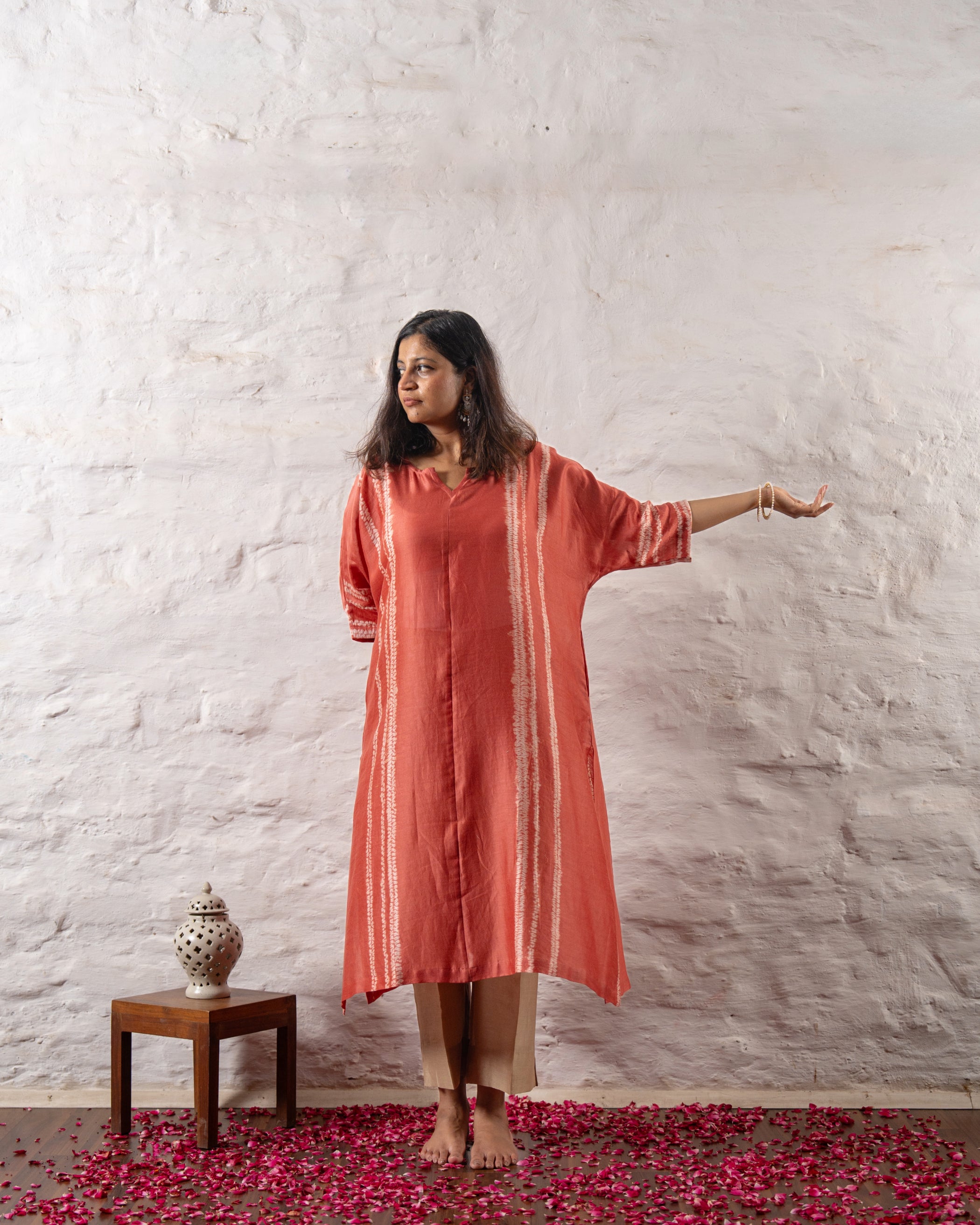 Bela Chanderi Kaftan