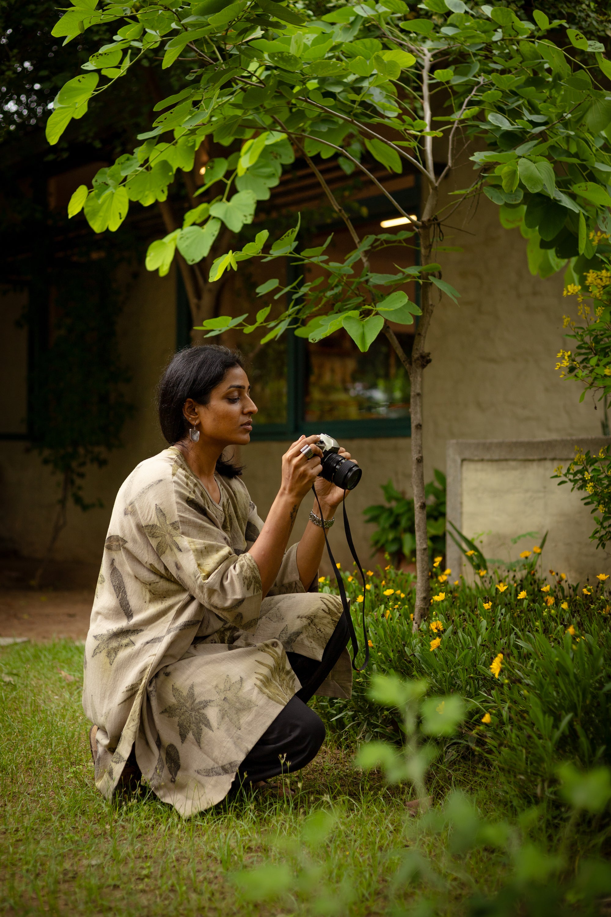 Surmai Eco-printed Kaftan Shirt