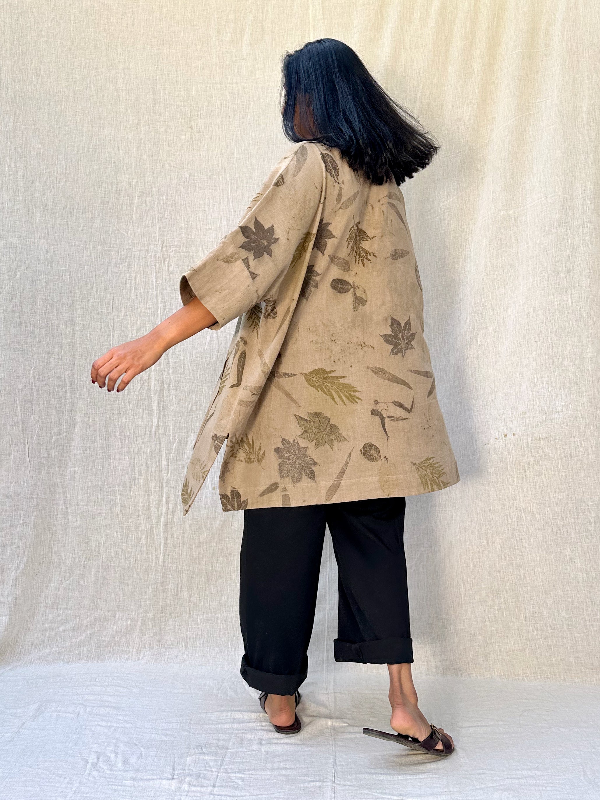 Surmai Eco-printed Kaftan Shirt