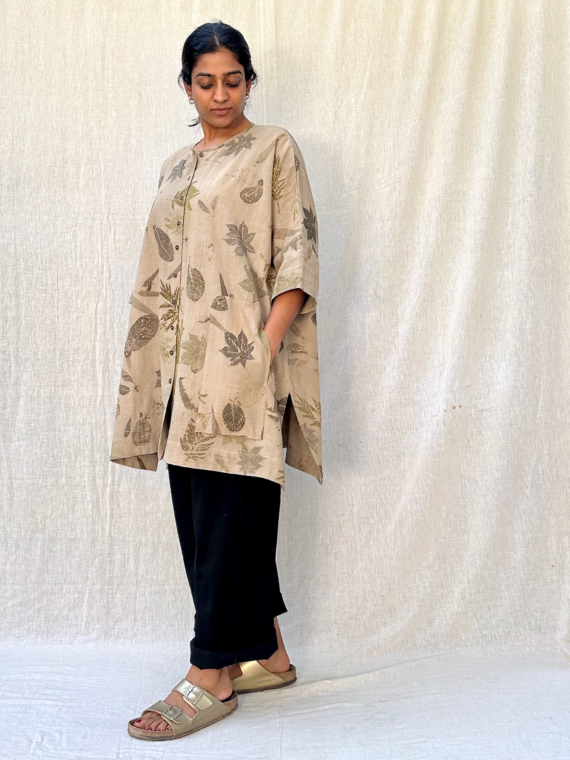 Surmai Eco-printed Kaftan Shirt